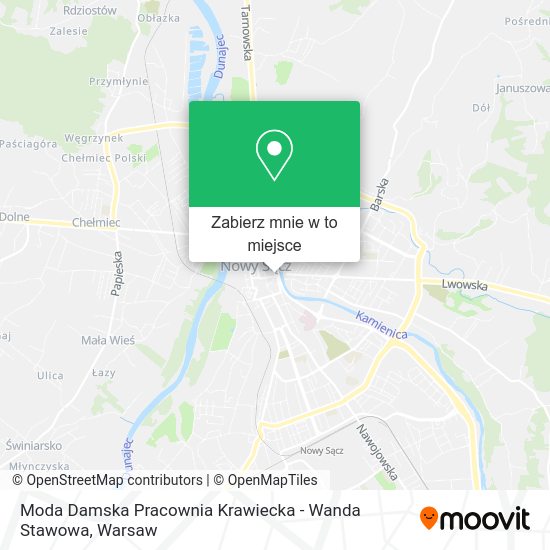 Mapa Moda Damska Pracownia Krawiecka - Wanda Stawowa