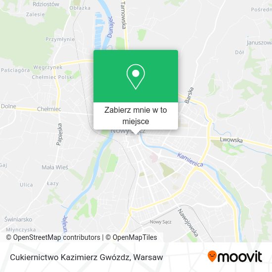 Mapa Cukiernictwo Kazimierz Gwózdz