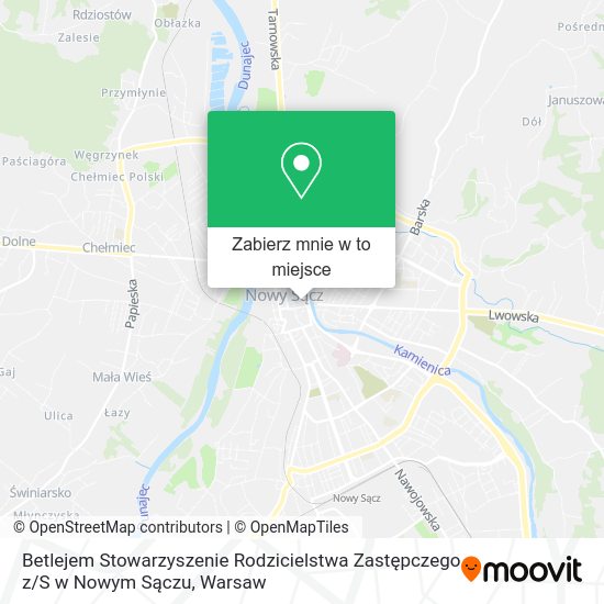 Mapa Betlejem Stowarzyszenie Rodzicielstwa Zastępczego z / S w Nowym Sączu