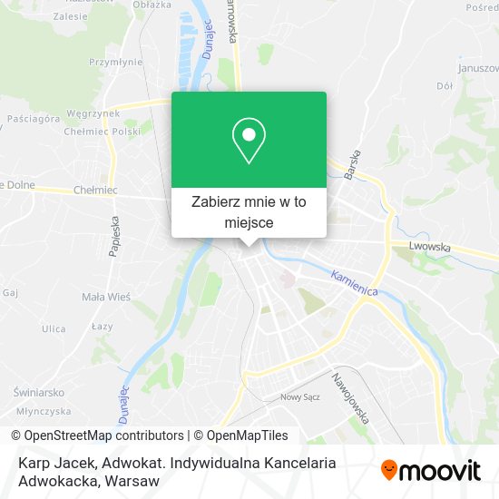 Mapa Karp Jacek, Adwokat. Indywidualna Kancelaria Adwokacka