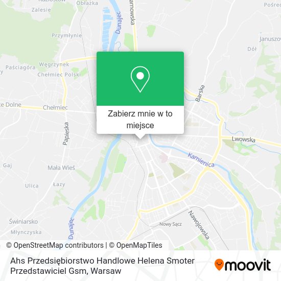 Mapa Ahs Przedsiębiorstwo Handlowe Helena Smoter Przedstawiciel Gsm