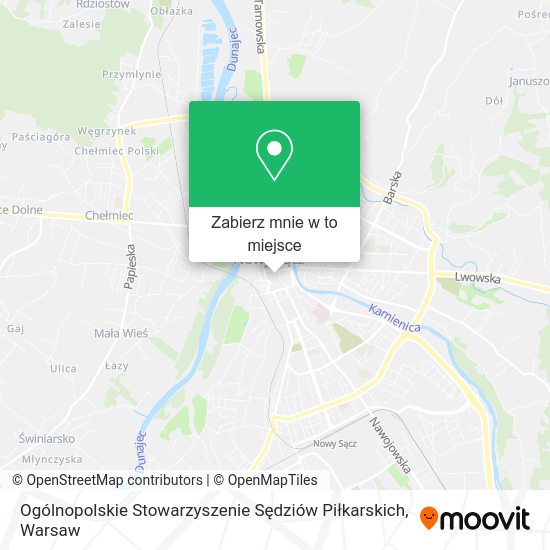 Mapa Ogólnopolskie Stowarzyszenie Sędziów Piłkarskich