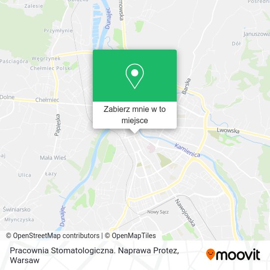 Mapa Pracownia Stomatologiczna. Naprawa Protez