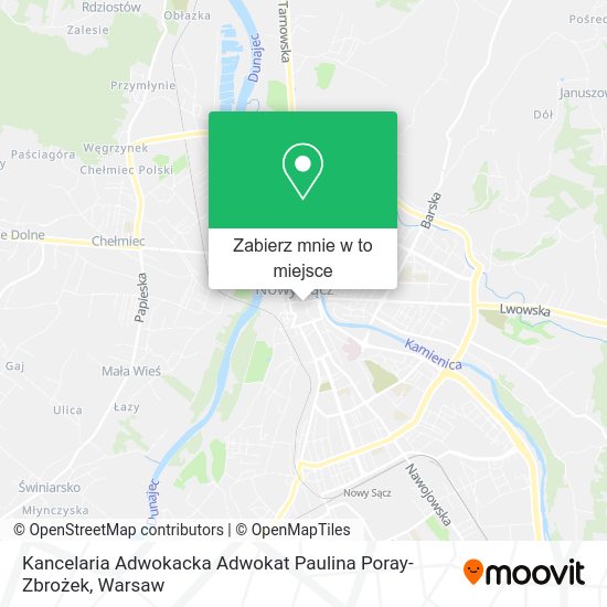 Mapa Kancelaria Adwokacka Adwokat Paulina Poray-Zbrożek