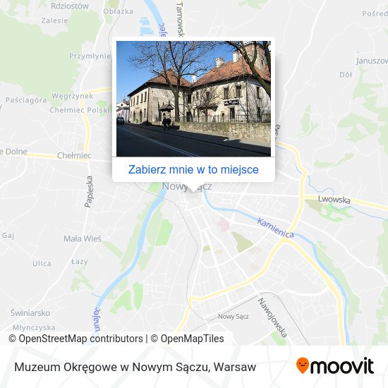 Mapa Muzeum Okręgowe w Nowym Sączu