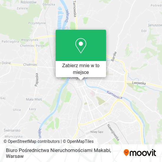 Mapa Biuro Pośrednictwa Nieruchomościami Makabi