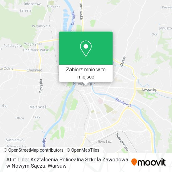 Mapa Atut Lider Kształcenia Policealna Szkoła Zawodowa w Nowym Sączu