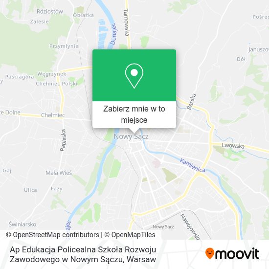 Mapa Ap Edukacja Policealna Szkoła Rozwoju Zawodowego w Nowym Sączu