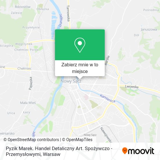 Mapa Pyzik Marek. Handel Detaliczny Art. Spożywczo - Przemysłowymi