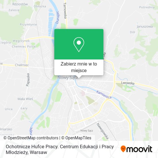 Mapa Ochotnicze Hufce Pracy. Centrum Edukacji i Pracy Młodzieży