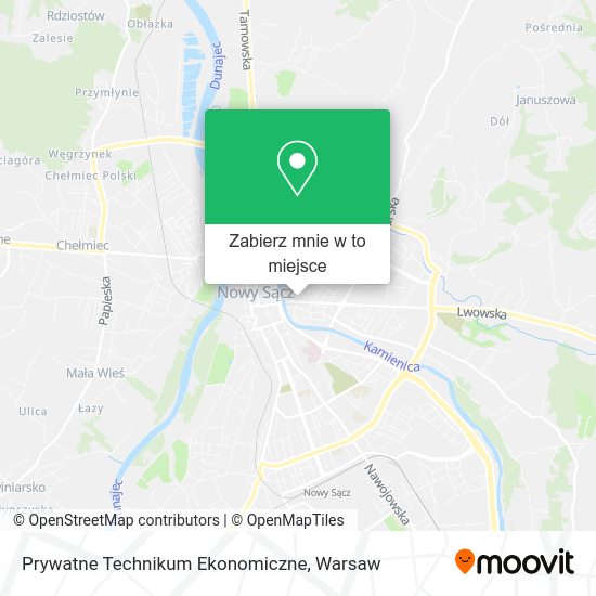 Mapa Prywatne Technikum Ekonomiczne