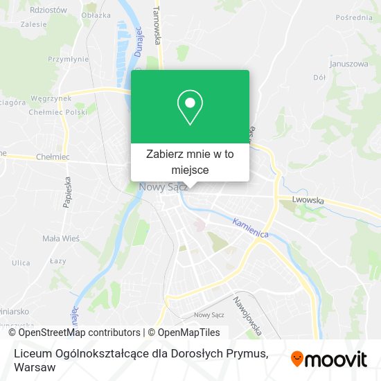 Mapa Liceum Ogólnokształcące dla Dorosłych Prymus