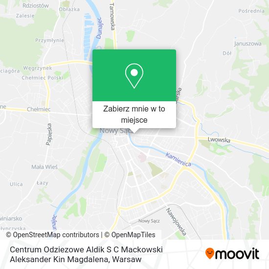 Mapa Centrum Odziezowe Aldik S C Mackowski Aleksander Kin Magdalena