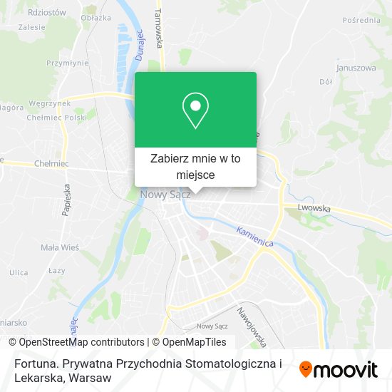 Mapa Fortuna. Prywatna Przychodnia Stomatologiczna i Lekarska