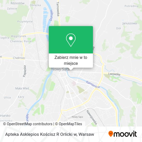 Mapa Apteka Asklepios Kościsz R Orlicki w