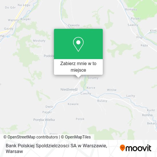 Mapa Bank Polskiej Spoldzielczosci SA w Warszawie