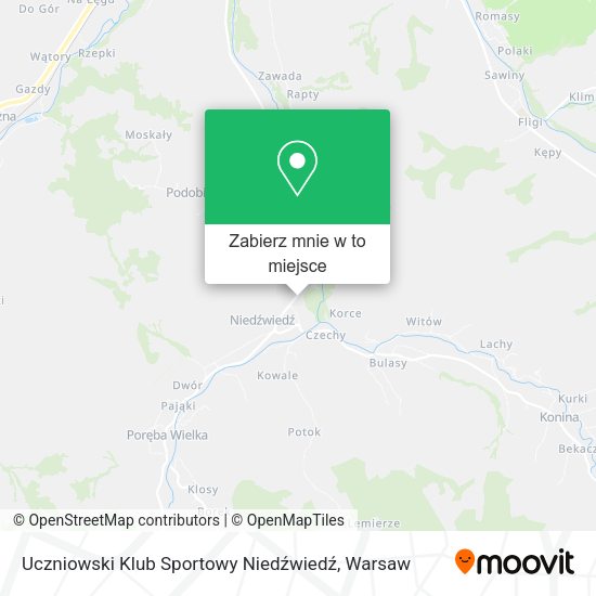 Mapa Uczniowski Klub Sportowy Niedźwiedź