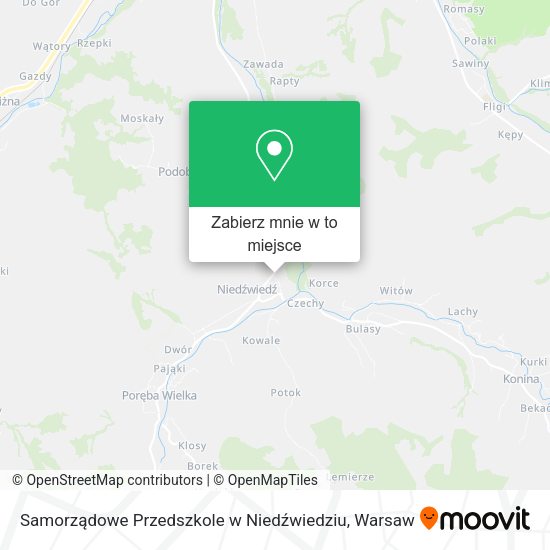 Mapa Samorządowe Przedszkole w Niedźwiedziu