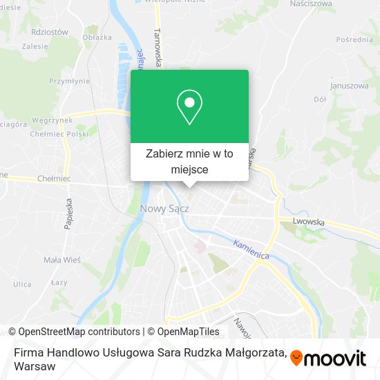 Mapa Firma Handlowo Usługowa Sara Rudzka Małgorzata