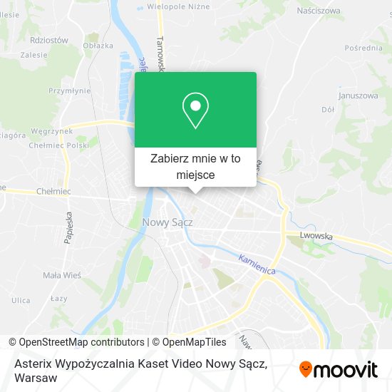 Mapa Asterix Wypożyczalnia Kaset Video Nowy Sącz