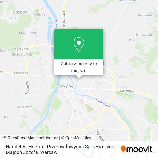 Mapa Handel Artykułami Przemysłowymi i Spożywczymi Majoch Józefa