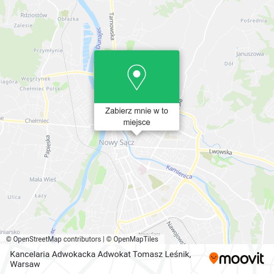 Mapa Kancelaria Adwokacka Adwokat Tomasz Leśnik