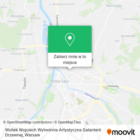 Mapa Wollek Wojciech Wytwórnia Artystyczna Galanterii Drzewnej