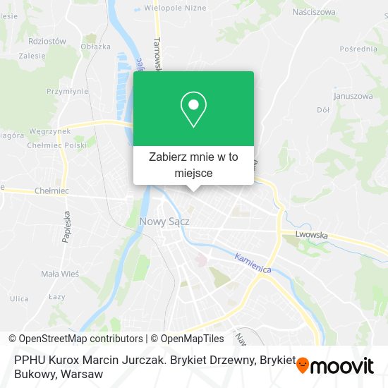 Mapa PPHU Kurox Marcin Jurczak. Brykiet Drzewny, Brykiet Bukowy