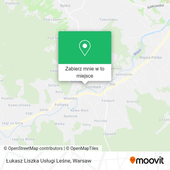 Mapa Łukasz Liszka Usługi Leśne