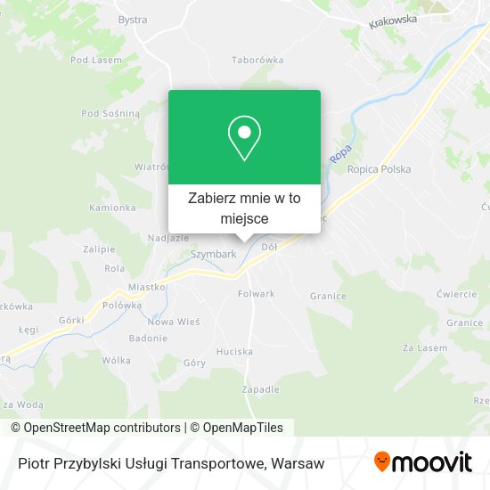 Mapa Piotr Przybylski Usługi Transportowe