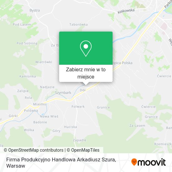 Mapa Firma Produkcyjno Handlowa Arkadiusz Szura