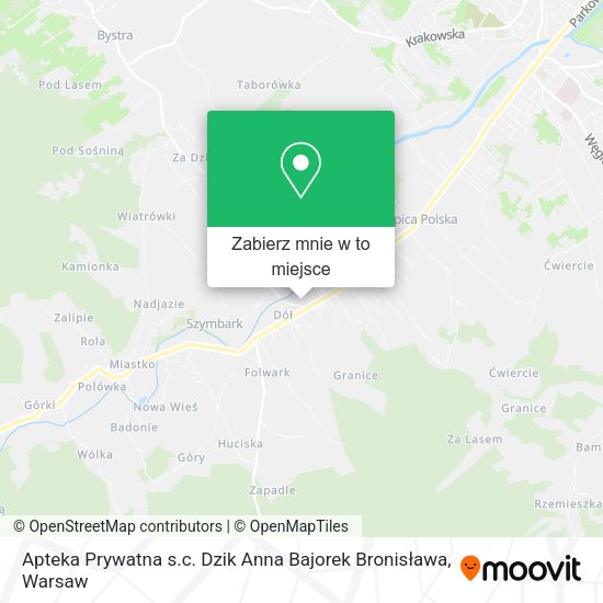 Mapa Apteka Prywatna s.c. Dzik Anna Bajorek Bronisława