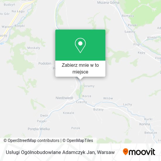 Mapa Usługi Ogólnobudowlane Adamczyk Jan