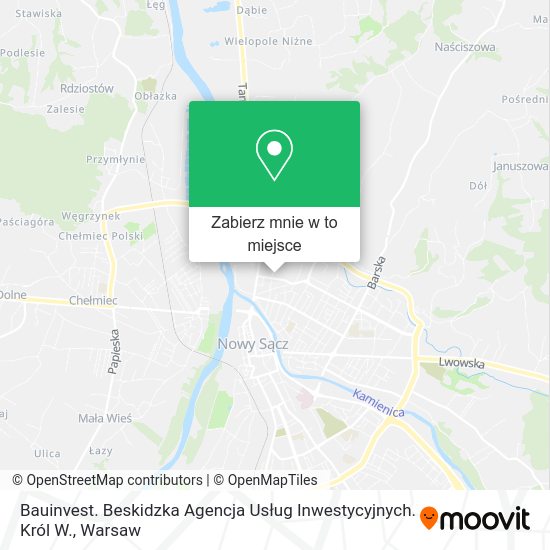 Mapa Bauinvest. Beskidzka Agencja Usług Inwestycyjnych. Król W.