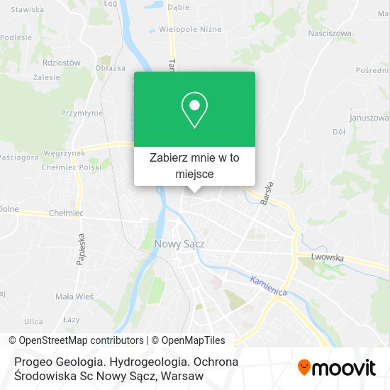 Mapa Progeo Geologia. Hydrogeologia. Ochrona Środowiska Sc Nowy Sącz