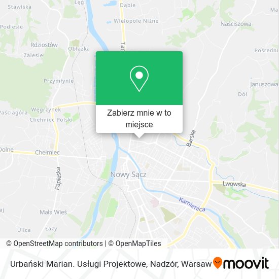 Mapa Urbański Marian. Usługi Projektowe, Nadzór