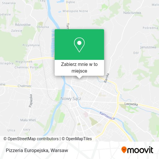 Mapa Pizzeria Europejska