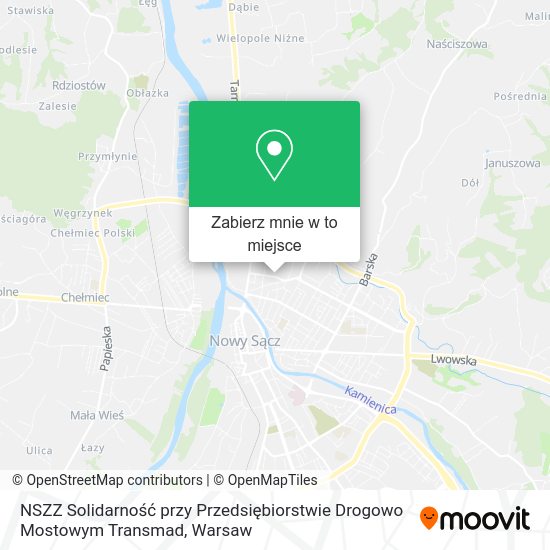 Mapa NSZZ Solidarność przy Przedsiębiorstwie Drogowo Mostowym Transmad