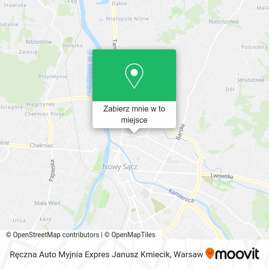 Mapa Ręczna Auto Myjnia Expres Janusz Kmiecik