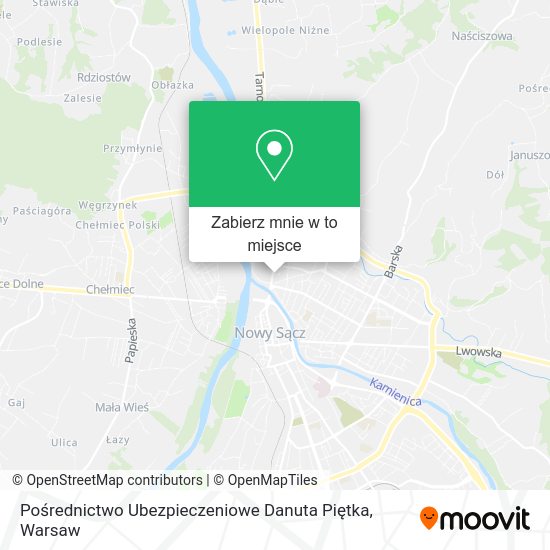 Mapa Pośrednictwo Ubezpieczeniowe Danuta Piętka