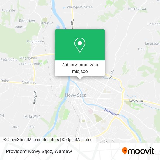 Mapa Provident Nowy Sącz