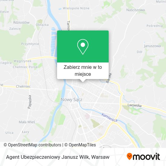 Mapa Agent Ubezpieczeniowy Janusz Wilk