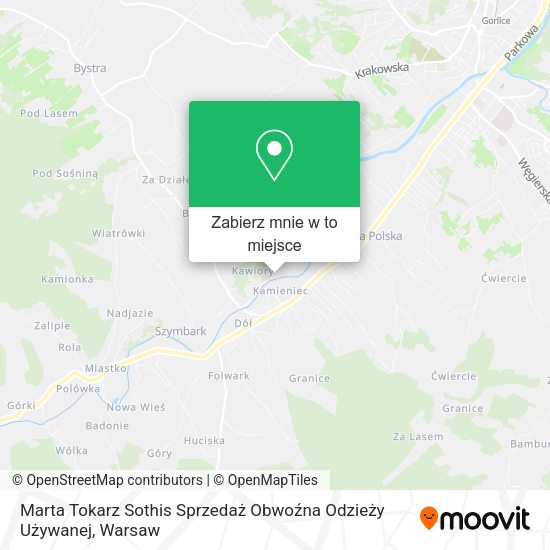 Mapa Marta Tokarz Sothis Sprzedaż Obwoźna Odzieży Używanej