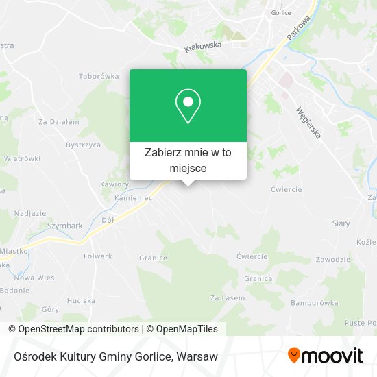 Mapa Ośrodek Kultury Gminy Gorlice