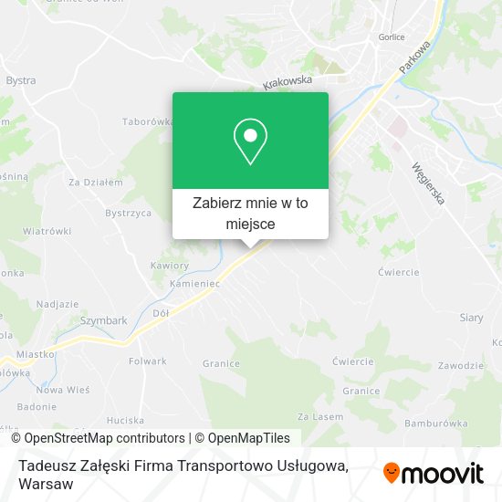 Mapa Tadeusz Załęski Firma Transportowo Usługowa