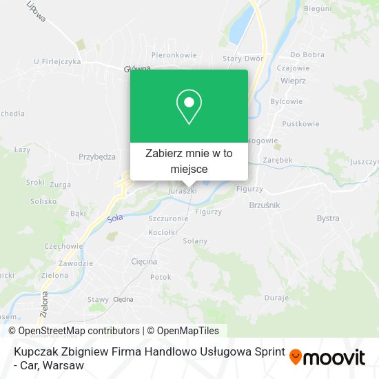 Mapa Kupczak Zbigniew Firma Handlowo Usługowa Sprint - Car
