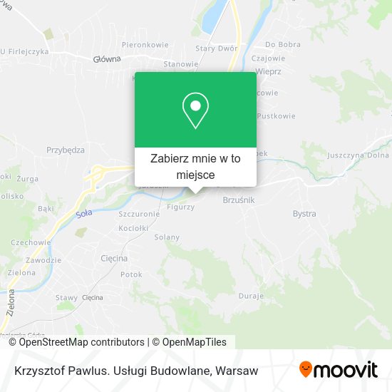 Mapa Krzysztof Pawlus. Usługi Budowlane