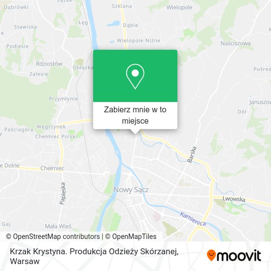 Mapa Krzak Krystyna. Produkcja Odzieży Skórzanej