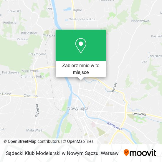 Mapa Sądecki Klub Modelarski w Nowym Sączu