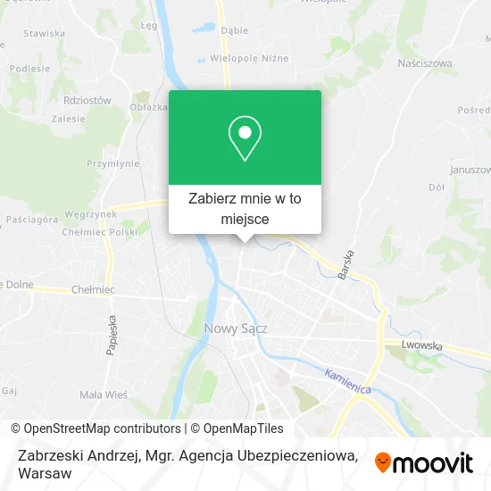 Mapa Zabrzeski Andrzej, Mgr. Agencja Ubezpieczeniowa